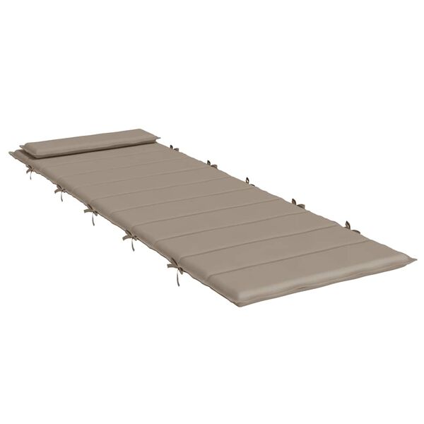 vidaXL Sonnenliegen-Auflage Taupe 180x60x4 cm Oxford-Gewebe