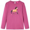 vidaXL Kinder-Langarmshirt Himbeerrot 92