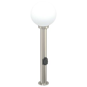 vidaXL Pollerleuchte mit Auslass 80 cm Edelstahl IP44