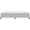 vidaXL Boxspringbett mit Matratze Hellgrau 200 x 200 cm Stoff