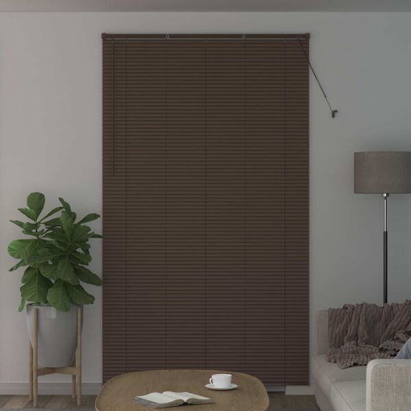 vidaXL Venetianer Jalousie Dunkelbraun mit Muster 213 x 150 cm PVC