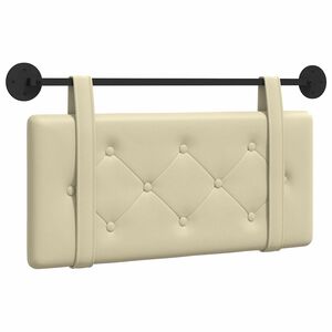 vidaXL H&auml;ngevorderseite Wandmontiert Creme 80 cm Kunstleder