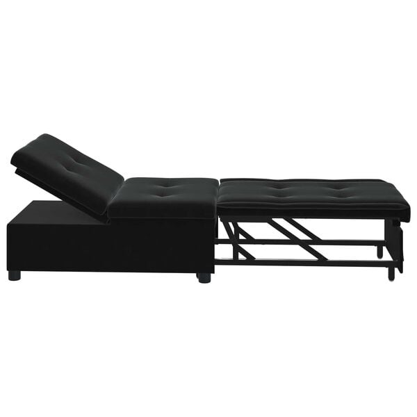 vidaXL Schlafsofa Schwarz 194 x 67 x 82 cm Samt
