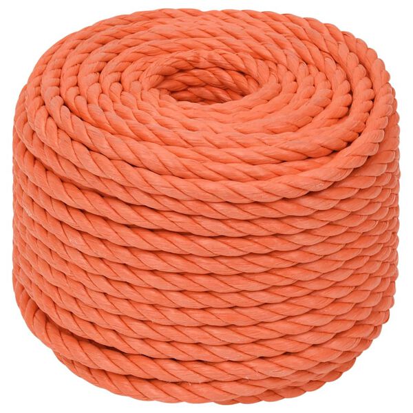 vidaXL Arbeitsseil Orange 20 mm 100 m Polypropylen