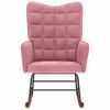 vidaXL Schaukelstuhl Rosa Samt