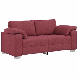 vidaXL Sofa mit Kissen Weinrot 180 x 77 x 82 cm Stoff