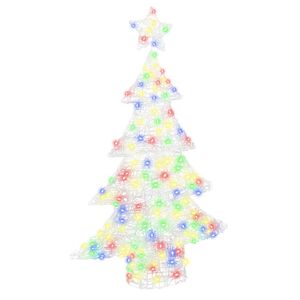vidaXL Weihnachtsbaum mit 100 LEDs Mehrfarbig 120 cm Acryl