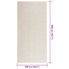 vidaXL Teppich ZIZUR Creme 100x200 cm Jute-Optik Indoor und Outdoor