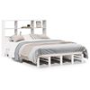 vidaXL Massivholzbett mit Regal ohne Matratze Wei&szlig; 140x190 cm
