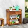 vidaXL Garten-Schrank Natur 93 x 41,5 x 98 cm Massivholz Akazie