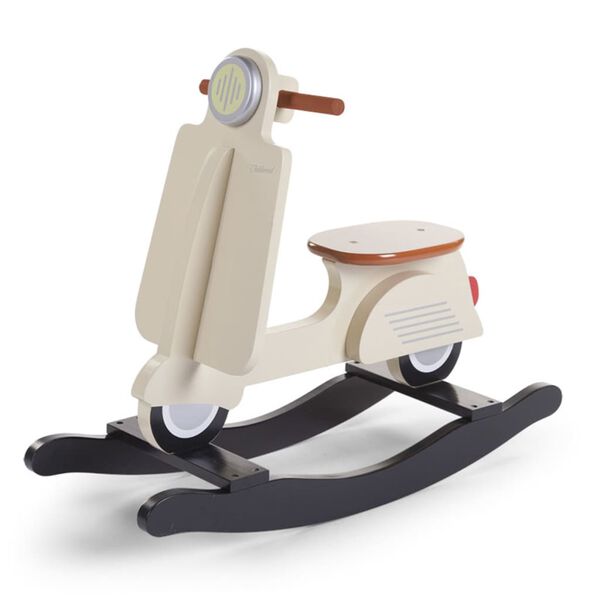 CHILDHOME Schaukelroller Scooter Beige und Schwarz CWRSCR