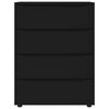 vidaXL Stauraumschr&auml;nke 2 pcs Schwarz 80 x 48 x 105 cm Holzwerkstoff