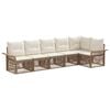 vidaXL Gartensofa-set 6 pcs Beige Poly-Rattan