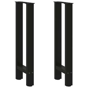 vidaXL Konsolentischbeine Schwarz 2 Stk. 38x(72-73) cm Stahl