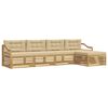vidaXL Outdoor-Sofagarnitur 5 stk. Wei&szlig; und Beige Polyester