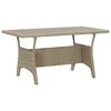 vidaXL Gartentisch Grau 130x70x66 cm Poly Rattan