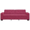 vidaXL 3-Sitzer-Sofa Weinrot 180 cm Samt