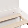 vidaXL Massivholzbett mit Regal ohne Matratze Weiß 200x200 cm Kiefer