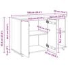 vidaXL Rollschrank Honigbraun 100 x 39 x 65,5 cm Massivholz Kiefer
