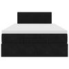 vidaXL Ottoman-Bett mit Matratze Schwarz 120x200 cm Samt