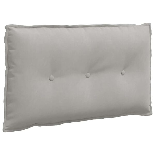 vidaXL R&uuml;ckenkissen Hellgrau 80 x 50 cm Mikrofaserstoff