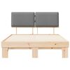 vidaXL Bettgestell mit gepolstertem Kopfteil Hellgrau 140 x 200 cm