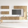 vidaXL 7-tlg. TV-Schrank-Set Wandmontage Artisan-Eiche Holzwerkstoff
