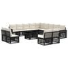 vidaXL Gartensofa-set 14 stk. Schwarz und Cremewei&szlig; 100 x 55 x 73 cm