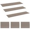 vidaXL Stufenmatten 15 stk. 76 x 20 cm Graues Netzmuster Polyester