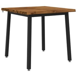 vidaXL 60 x 55 x 75 cm Massivholz Akazie Nat&uuml;rlich und Schwarz