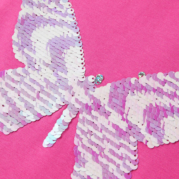 Kinder-T-Shirt mit Flügelärmeln Dunkelrosa 128