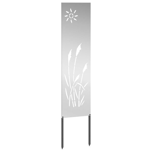 vidaXL Garten Sichtschutz-Leinwand Silber 32 x 140 cm Verzinkter Stahl