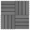 vidaXL Terrassenfliese 3D-Design 11 pcs Grau 30 x 30 cm WPC