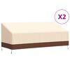 vidaXL Abdeckungen f&uuml;r 3-Sitzer-Bank 2 Stk. 204x86x48/73cm 600D Oxford