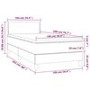 vidaXL Boxspringbett mit Matratze & LED Braun 100x200 cm Kunstleder