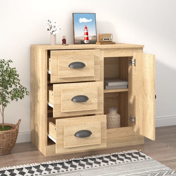 vidaXL Sideboard Sonoma-Eiche 70x35,5x67,5 cm Holzwerkstoff