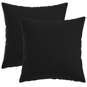vidaXL Kissenbezug 2 pcs HEERLEN Schwarz 40 x 40 cm