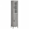 vidaXL Highboard Grau Sonoma 34,5x34x180 cm Holzwerkstoff
