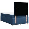 vidaXL Boxspringbett mit Matratze Blau 120x200 cm Stoff