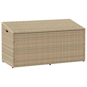 vidaXL Garten-Aufbewahrungsbox Beige 110 x 50 x 58 cm Poly Rattan
