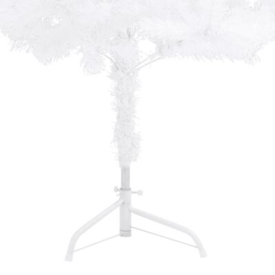 vidaXL Künstlicher Eck-Weihnachtsbaum Weiß 150 cm PVC