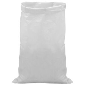 vidaXL Gewebte S&auml;cke 50 Stk. Wei&szlig; 60 x 110 cm PP