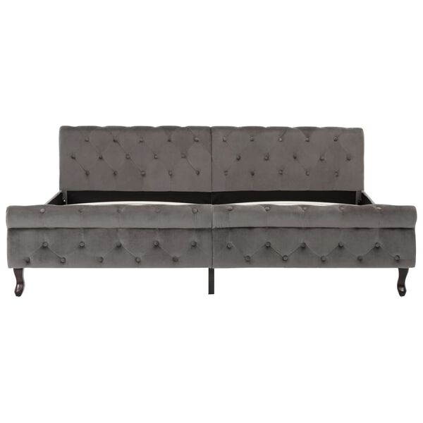 vidaXL Bettgestell Grau Samt 200x200 cm