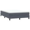 vidaXL Boxspringbett ohne Matratze Dunkelgrau 140x210 cm Samt