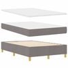 vidaXL Boxspringbett mit Matratze Taupe 120 x 190 cm Stoff