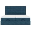 vidaXL Ottoman-Bett mit Matratzen & LEDs Dunkelblau 180x200 cm Samt
