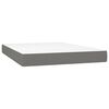 vidaXL Boxspringbett mit Matratze Dunkelgrau 160x200 cm Stoff