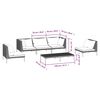 vidaXL 6-tlg. Garten-Lounge-Set mit Kissen Poly Rattan Dunkelgrau