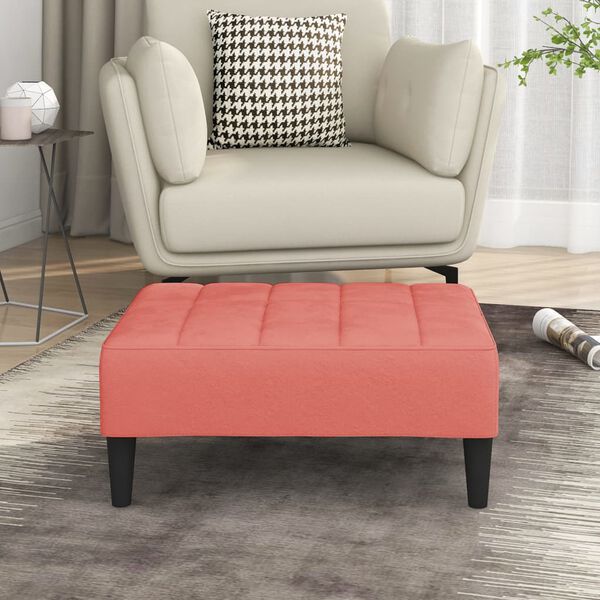 vidaXL Fu&szlig;hocker Rosa 78x56x32 cm Samt