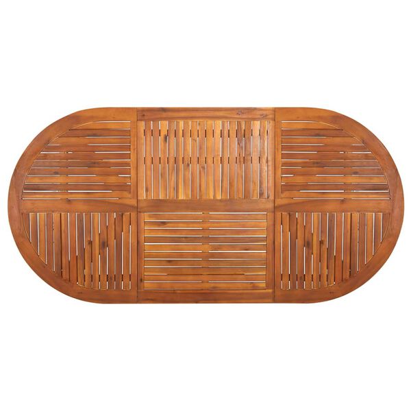 vidaXL 7-tlg. Garten-Essgruppe Schwarz